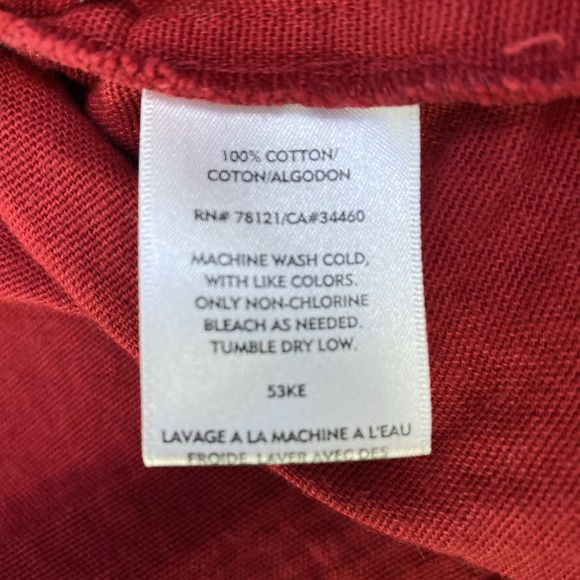 Eileen Fisher Lightweight Jacket Womens S Red Full Zip Cotton Mock Neck Textured - Picture 6 of 10